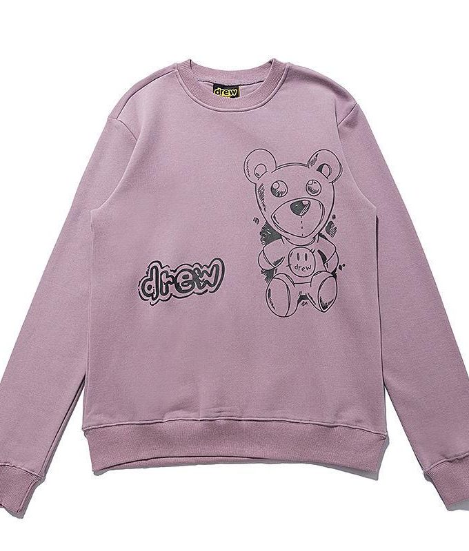 Drew House Bear Crewneck Sweatshirt Purple