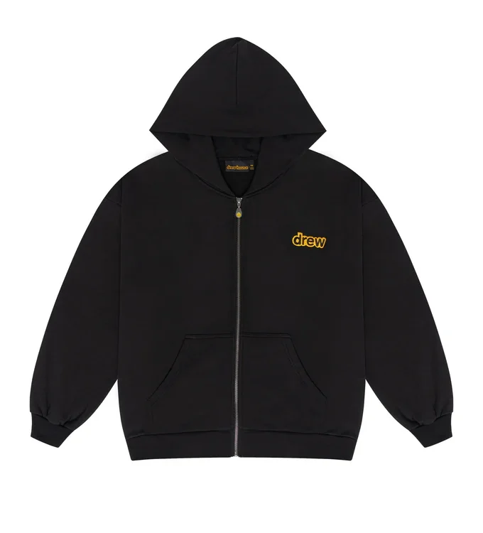 Drew House Zip Up Hoodie Black