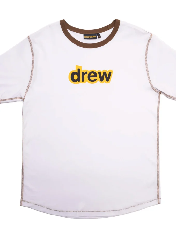 Drew House Secret ss Ringer Tee White/Brown