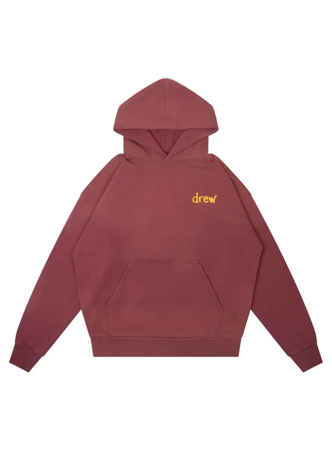 Drew House Scribble Hoodie Faded Maroon
