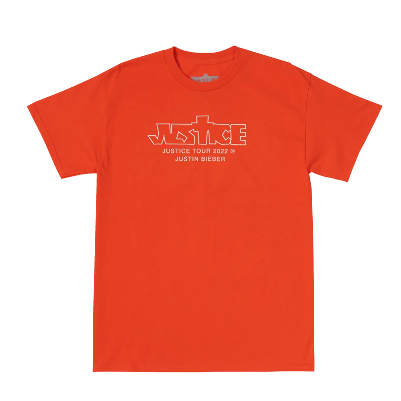 Justin Bieber Justice Tour Orange T-Shirt