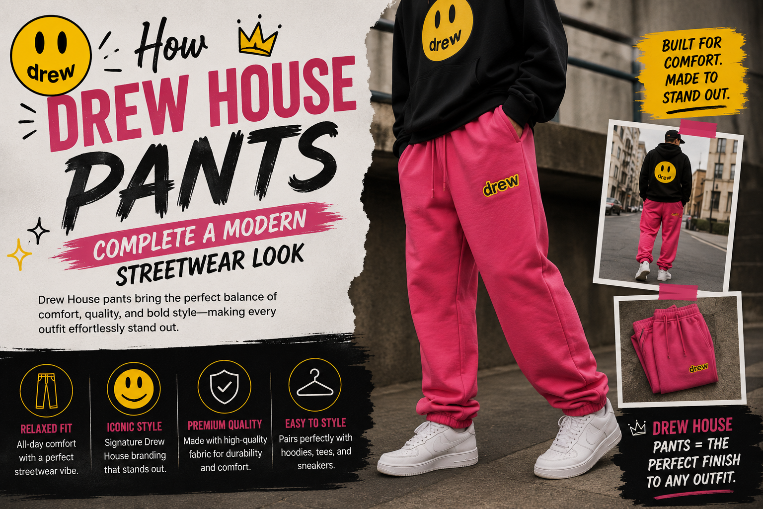 How Drew House Pants Complete a Modern Streetwear Look