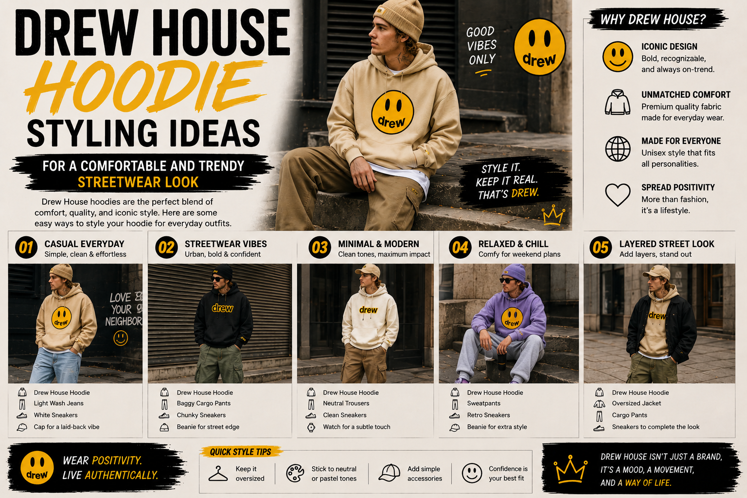 Drew House Hoodie Styling Ideas for a Comfortable and Trendy Streetwear Look